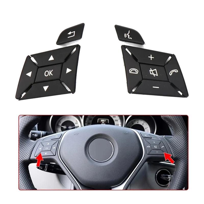 AB12-Car Steering Wheel Button Cover Menu Control Switch A2185400162 For W204 W117 W218 W156 W246 A1725400262