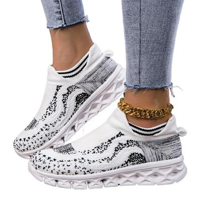 Women's Breathable Mesh Casual Sneakers - Lightweight Low-Top Lace-Up Shoes with Shock-Absorbing EVA Sole, Summer Comfort, White,Flexible Fit