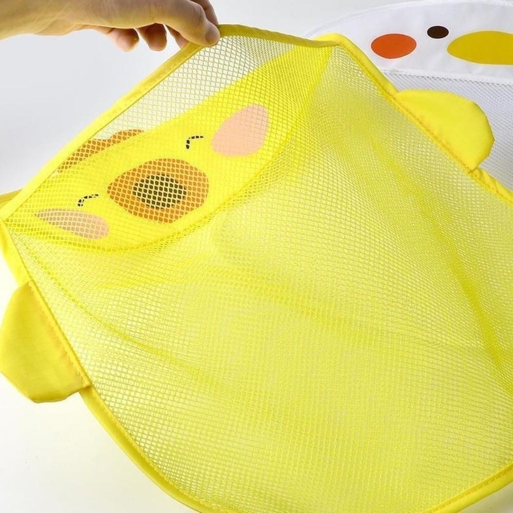 2Pcs with Suction Cup Baby Bath Toys Storage Bag Duck Shapes Bath Game Bag for Bathtub