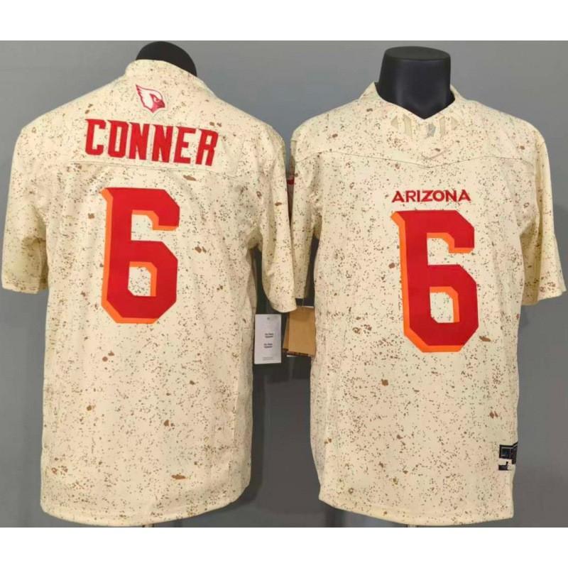 3rd Gen Football Jersey Arizona Cardinals 6 Conner Cream White Embroidered American