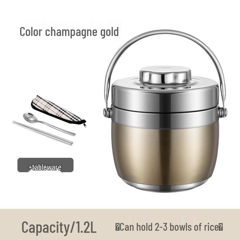 

Portable Double-Layer 304 Stainless Steel Insulated Lunch Box