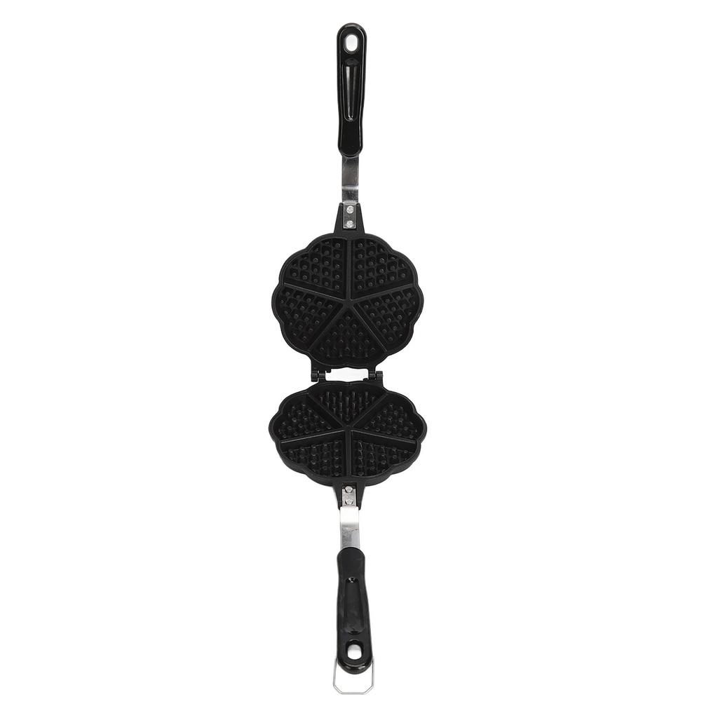 5.9in Waffle Maker Pan Aluminum Alloy Plastic Easy To Clean Mini Waffle Maker for Waffles Sandwich