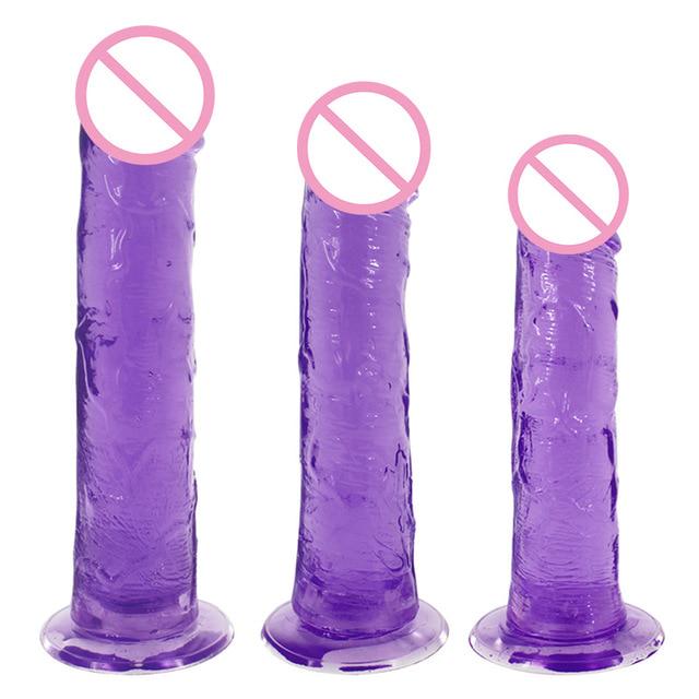 Soft Large Phallus Jelly Penis Long Dick Realistic Dildo Suction Cup Dildo Lesbian Sex Toy for Women