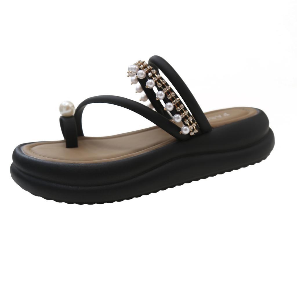 Internet Celebrity Super Fire Slippers Women's Summer Wear 2025 New Set of Toes Thick-soled Non-slip Sandals Seaside Beach Roman Sandals