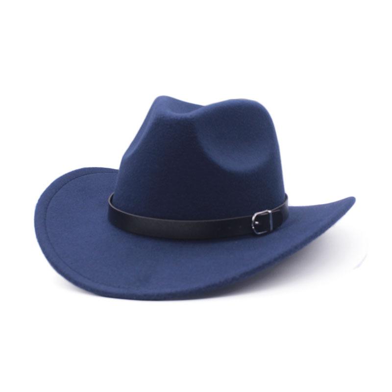 British Fashion Autumn and Winter Top Hat, Jazz Hat, Western Cowboy Hat, Men's and Women's Woolen Hat, Felt Hat