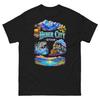 Heber City Utah T-Shirt: Elk, Train, Trout, Lake Sunset Design Souvenir Tee