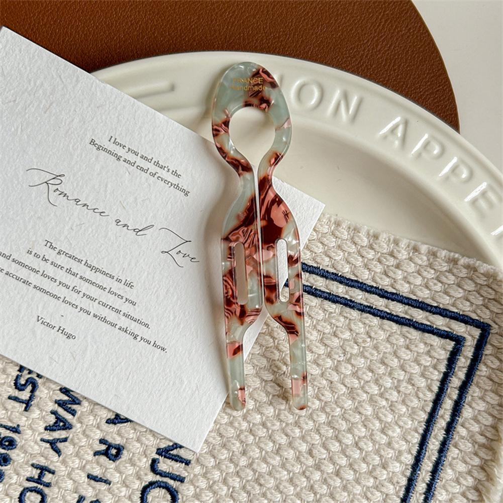 

Элегантная U-образная шпилька для волос «рыбий хвост» из ацетата для легких пучков и причесок «апдо», вилка для волос, аксессуары для волос для девочек #06