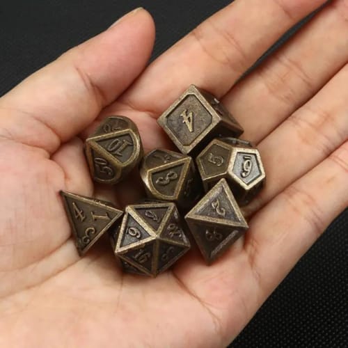 Sedna's Magic DND Tabletop Game Dice Set of 7, Dungeons & Dragons Dice, 5 Sacred Cubes (Platonic Solids) and a 10-Sided Dice [D&D Compatible] | Heavy-