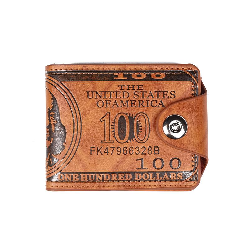 Ultra-light Retro US Dollar Pattern Men's PU Card Holder Wallet