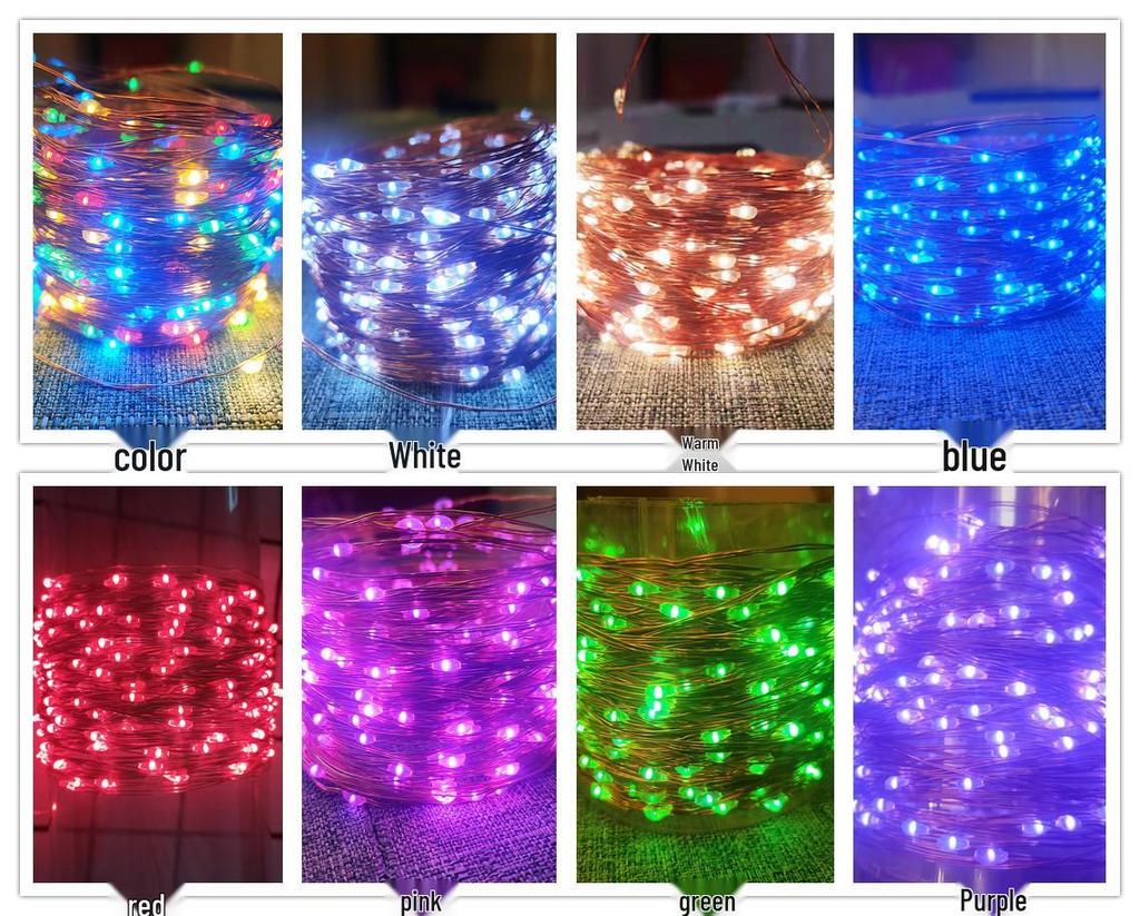 Solar-Powered LED Copper String Lights for Outdoors - Waterproof Starry Sky Christmas Decorations