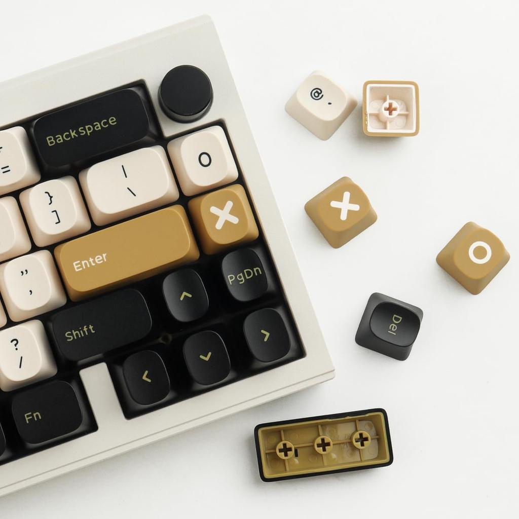 Keycaps, Set di Keycaps Double-Shot Profilo YMK da 171 Tasti per Barra Spaziatrice da 2,75U, 3U, 6,25U e 7U Interruttori Cherry MX Layout ISO ANSI Tastiere Meccaniche