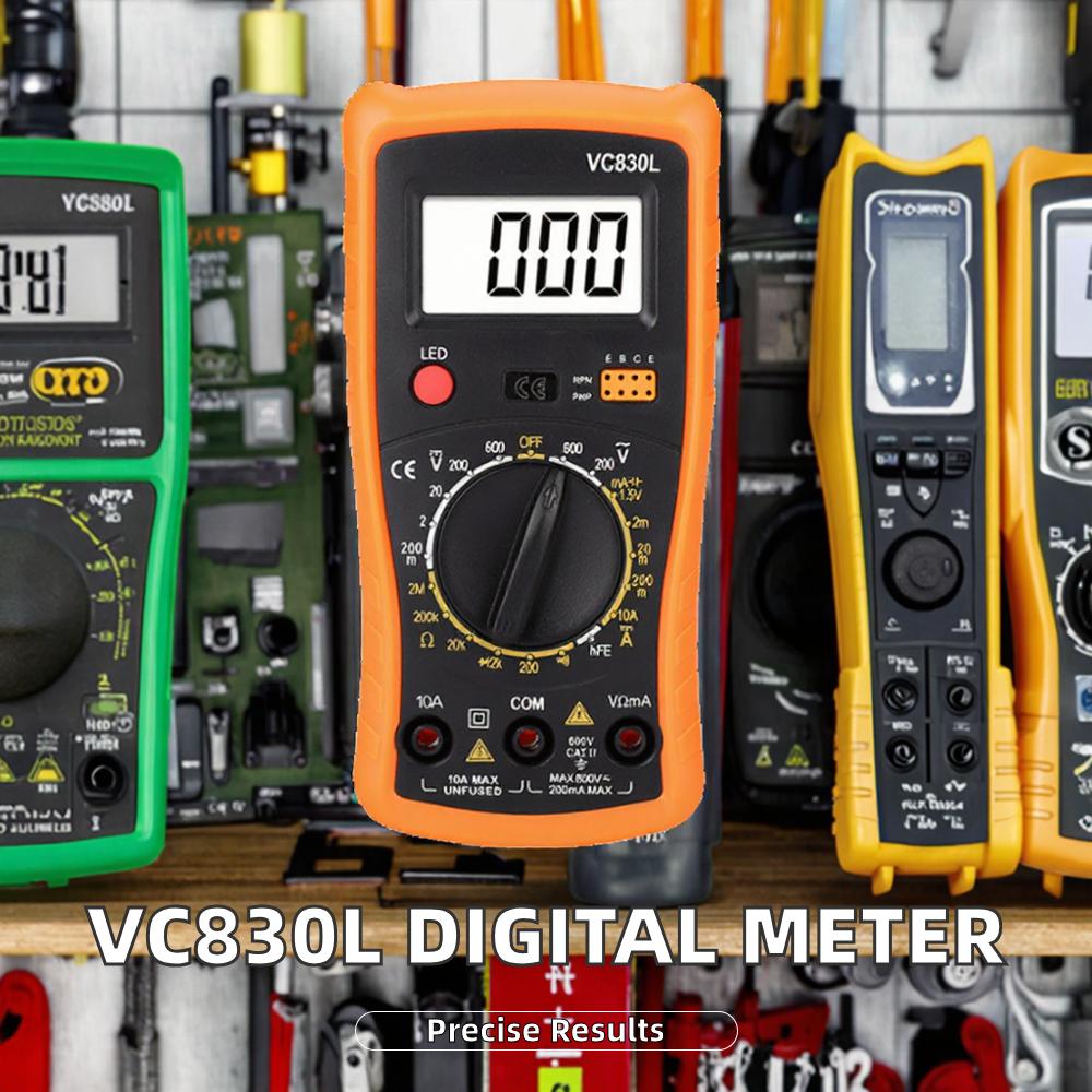 VC830L Digital Multimeter AC/DC 600V Ammeter Volt Ohm Tester LCD Screen Backlight Portable 4-Digit Display 0.1 Accuracy Class