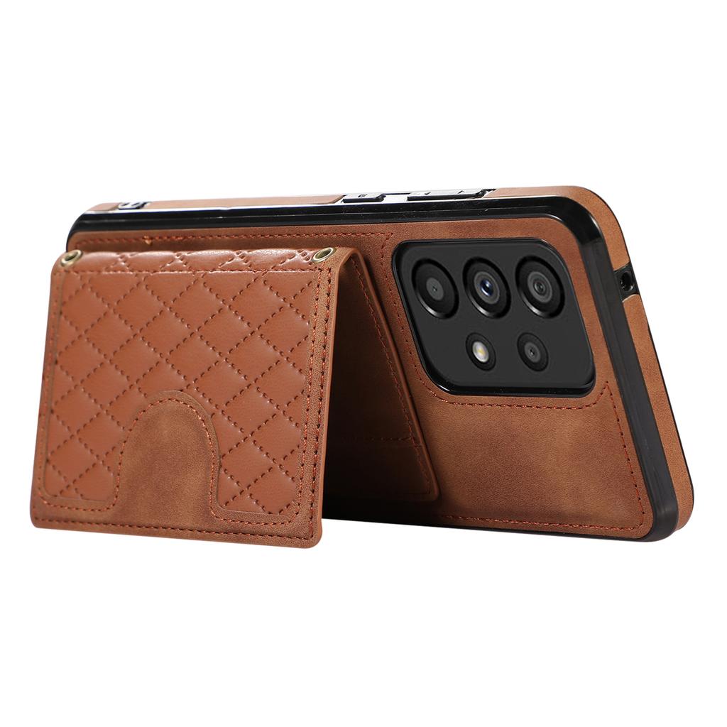 Für Samsung Galaxy M32 5G/A32 5G Hülle Ständer TPU+PU Leder Kartenhalter Handyhülle