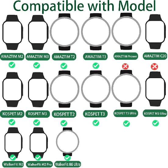 Compatible for AMAZTIM Smart Watch Bands, Lamshaw Stretch Elastics Nylon Adjustable Replacement Strap Accessories for Men & Women Compatible for