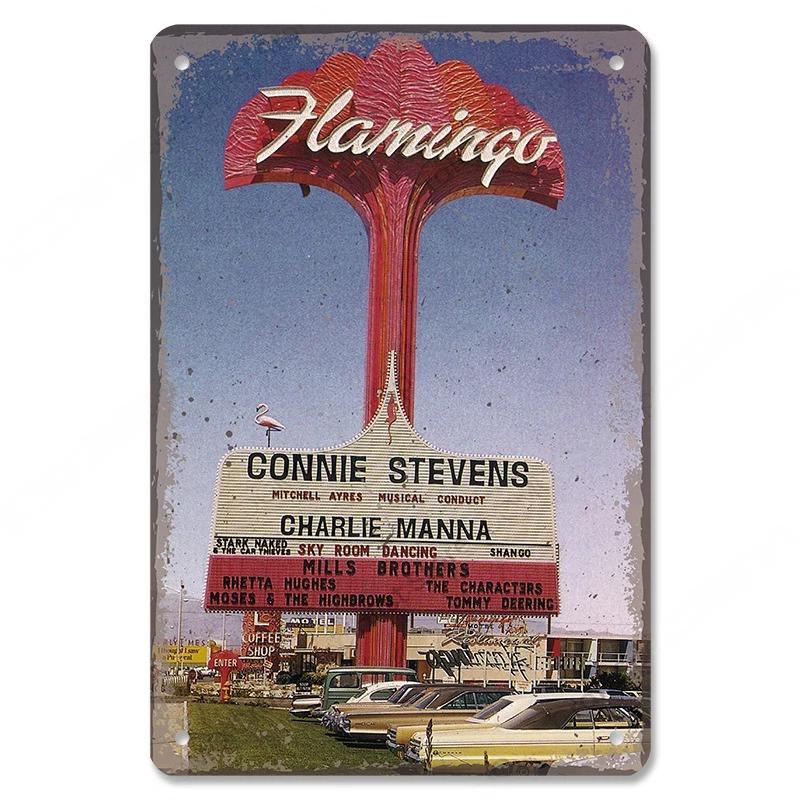 Benvenuti a Las Vegas Targa in metallo Targhe in latta Decorazione vintage Nevada Casino Poster in metallo Decorazione artistica da parete