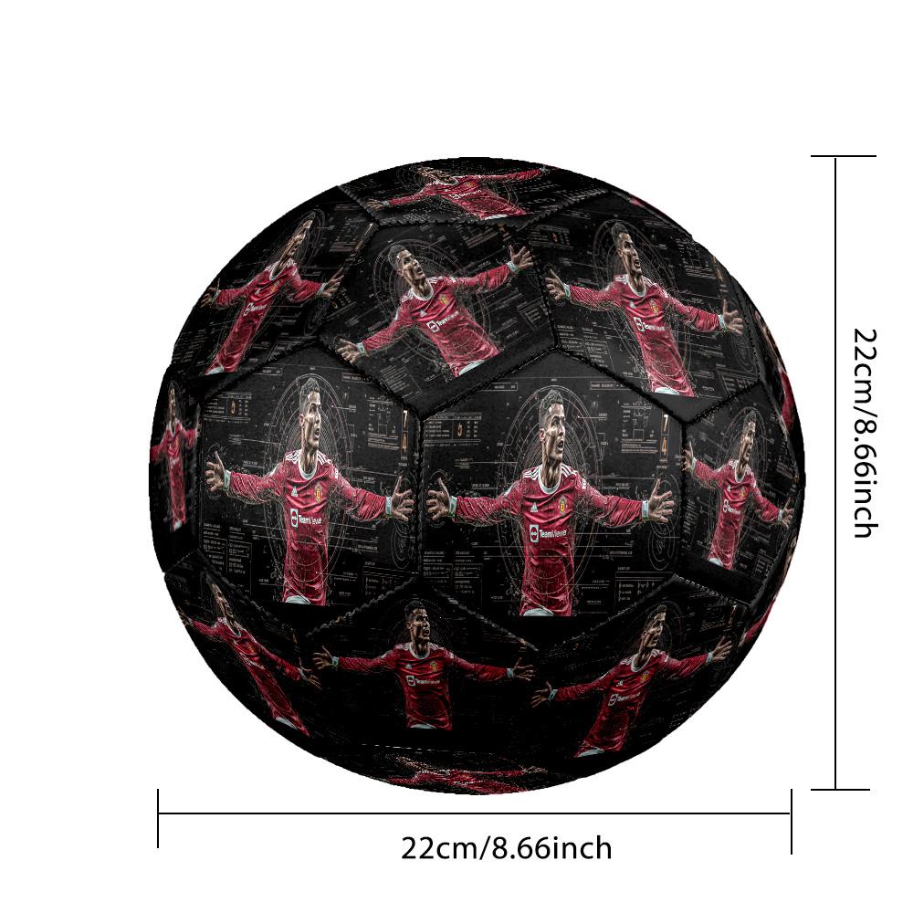 Ronaldo's Cr7 Football Legend Size 5 Soccer Football Machine Sewn Indoor/Outdoor Universal Football Perfect Gift for Sports Enthusiasts