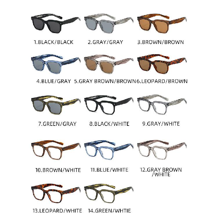 Polarized sunglasses with a square frame and pin-style temples, designed for women, offering UV protection for outdoor use