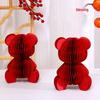 Foldable 3D Double Happiness Wedding Tabletop Ornament - High-End Wedding Room Decoration