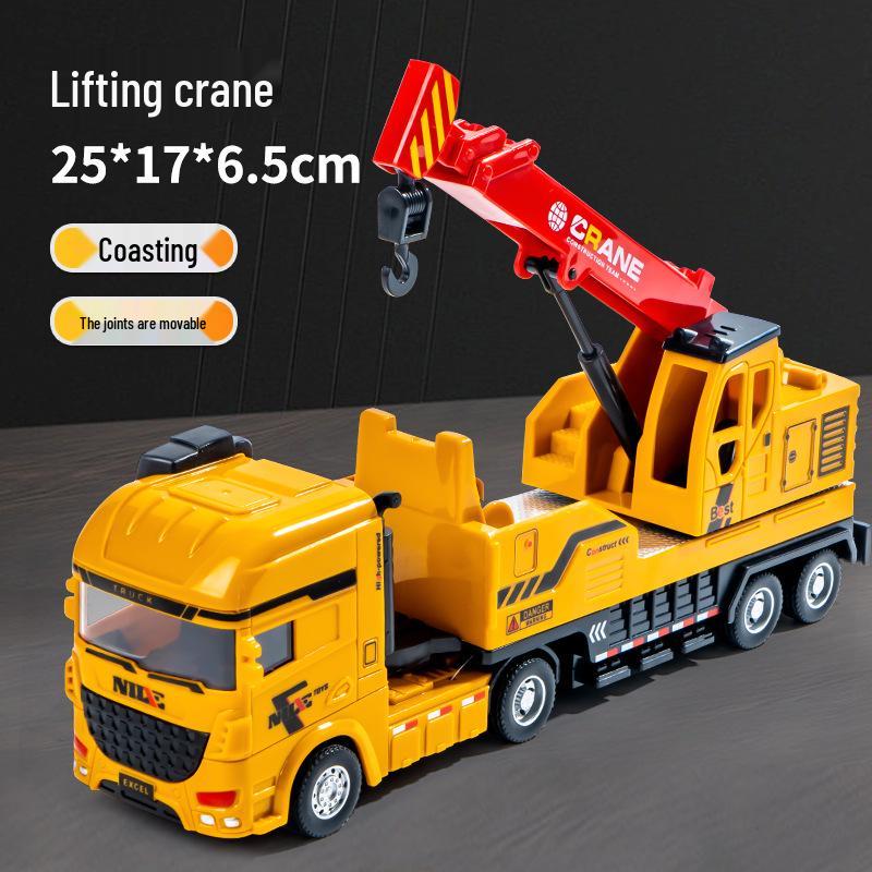 Eylemsizlik Mühendislik Aracı için Damperli Kova ve Forklift Durdurma Arabası Modeli ile Çocuk İtmeli Ekskavatör Oyuncağı.