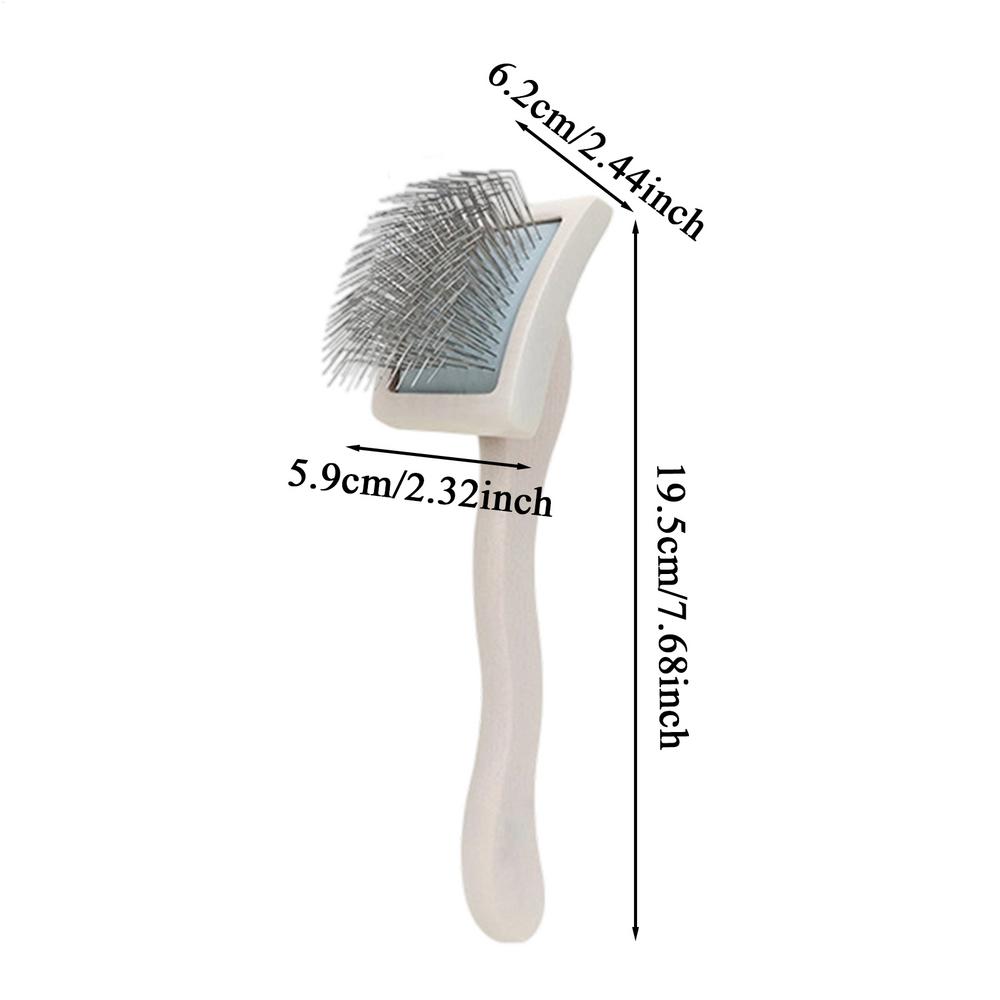 Dog Slicker Brush Pet Slicker Brush For Cats Dogs Loose Hair Removal Tool Shedding Comb With Wood Handle For Long Short Coat