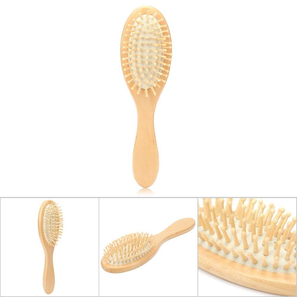 Anti-Static Wooden Hair Brush Wood Hair Care Comb For Women Paddle Brush For Relaxation белый