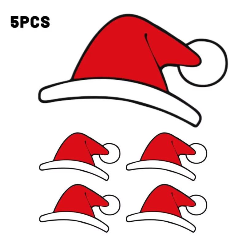 For Tesla Christmas Decoration Stickers For Model Y Santa Hat Front Logo Modification Creative Car Accessories Festive Design