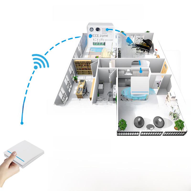 Tuya WiFi Smart Switch with Wireless Remote, Free Sticker, App Control, Timing, and Alexa Voice Compatibility.