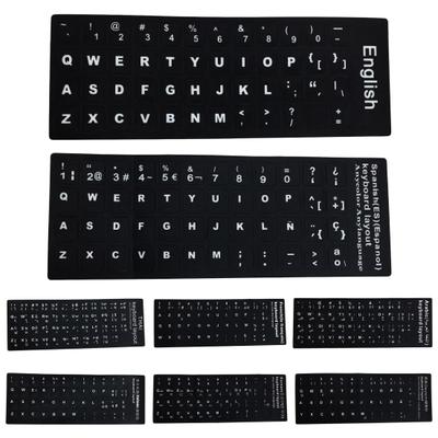 Keyboard Sticker Protective Multiple Language Frosted Keyboard Non-marking Universal Decal Sticker for Laptop