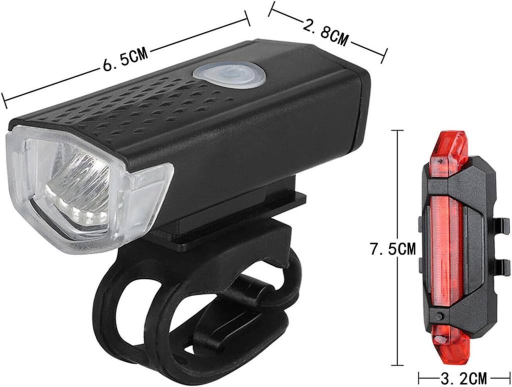 Bike Lights USB Rechargeable Waterproof Bike Headlight Tail Light Set for Men Women Kids Road Mountain Cycling Night Riding