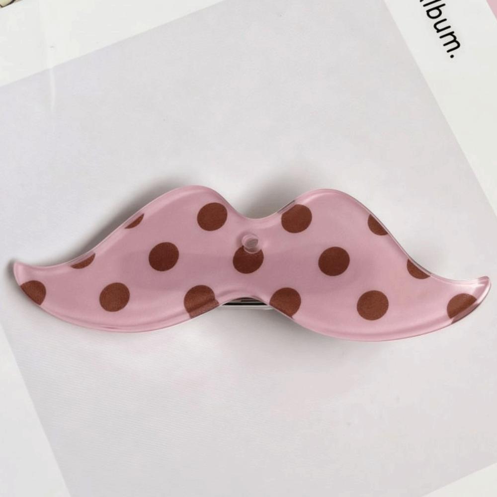 Polka Dot Bangs Clip Korean Snap Clip Fashion Beard Shape Hair Clips For Women Girls