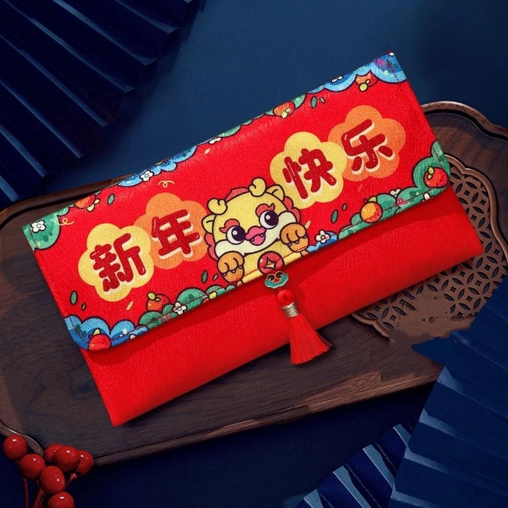 

Multiple Patterns Red Money Pocket Tassel Design Blessing Bag Chinese HongBao Celebration Party 10
