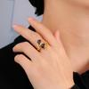 New Natural Garnet Gemstone Fancy Leaves Style Adorable Silver Ring for Women Engagement & Special Occasion Luxury Jewelry Gift