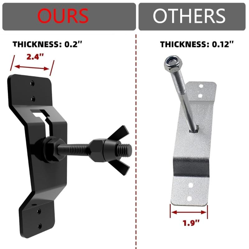 Space Saving Spare Wheel Bracket Rack High Weight Capacity  Black Finish Garage Accessory for Cargo Trailers