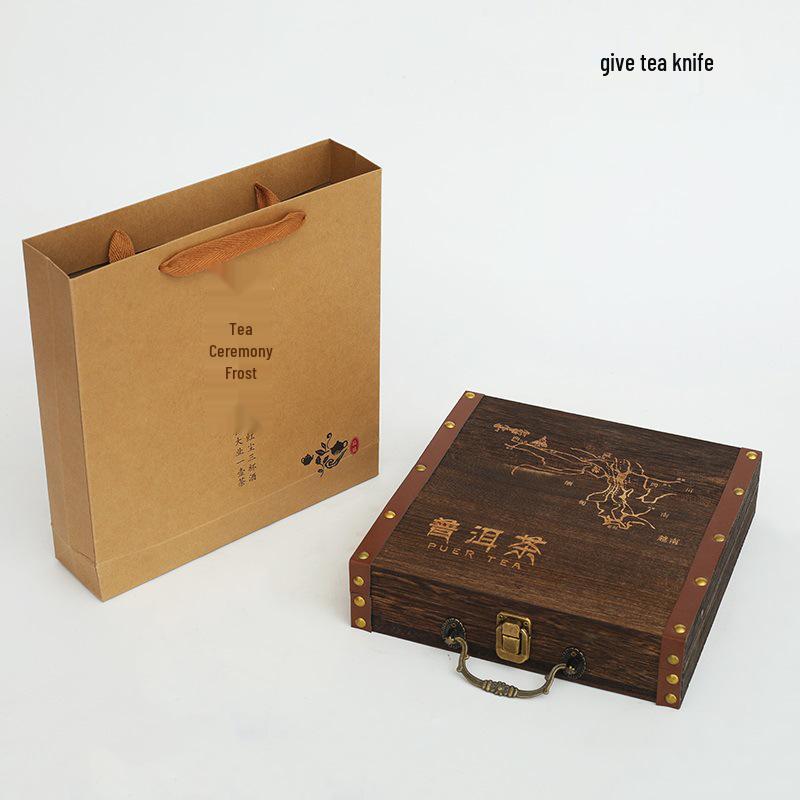 357g Solid Wood Pu-erh Tea Cake Storage Box - Universal Single Cake Gift Packaging