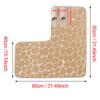 L-Shaped Bath Mat Non-Slip Flannel Memory Foam Corner Bathroom Floor Sofa Mat Absorbent Soft Rug for Shower Toilet Home Decor