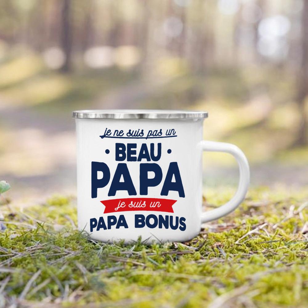 Best Dad & Mom In The World French Print Mug Camping Enamel Mugs Outdoor Drink Milk Coffee Cup Festive Birthday Gift for Dad Mom