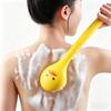 Cute Little Yellow Duck Long-Handled Bath Brush - Soft Bristle Back Scrubber with Ergonomic Design, Non-Electric Shower Exfoliating Tool for