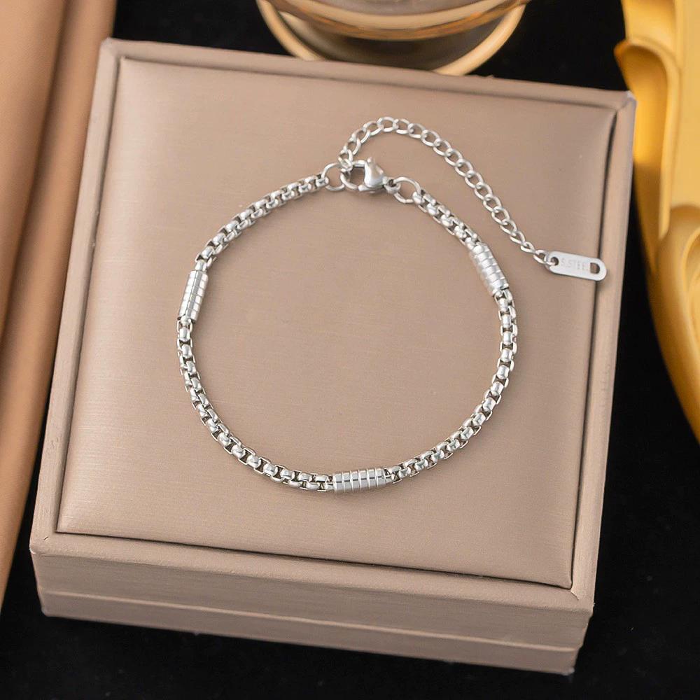 

Модная нержавеющая сталь, циркон, хип-хоп стиль, минималистичная цепочка-шарм, ожерелье, браслет, женские и мужские аксессуары