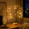 Warmweißes Licht Künstlicher Blatt-Bonsai LED-Lampe Touch-Schalter Blattbaum-Lampe Büro