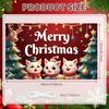 Photo Prop Cozy Design Santa Claus Banner Festive Decor Colorful Lights Christmas Banner For Home Decoration Event Decor Indoor