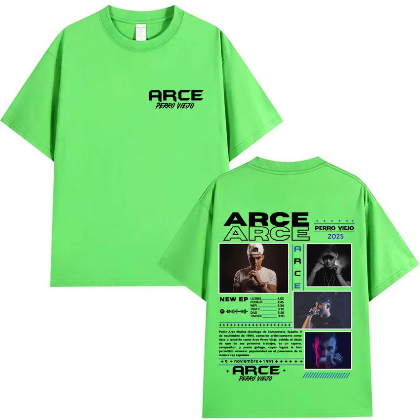 

Rapper Arce Perro Viejo Tour 2025 Graphics High Quality T Shirts Mens Women Hipster T Shirt Casual Oversized Tshirts Streetwear 4XL
