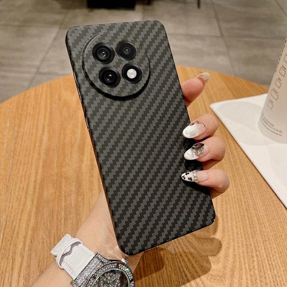 Tenké pouzdro pro OnePlus 13R 5G/Ace 5 5G/5 Pro 5G Tvrdý PC kryt na telefon Textura karbonových vláken Odolné proti pádu