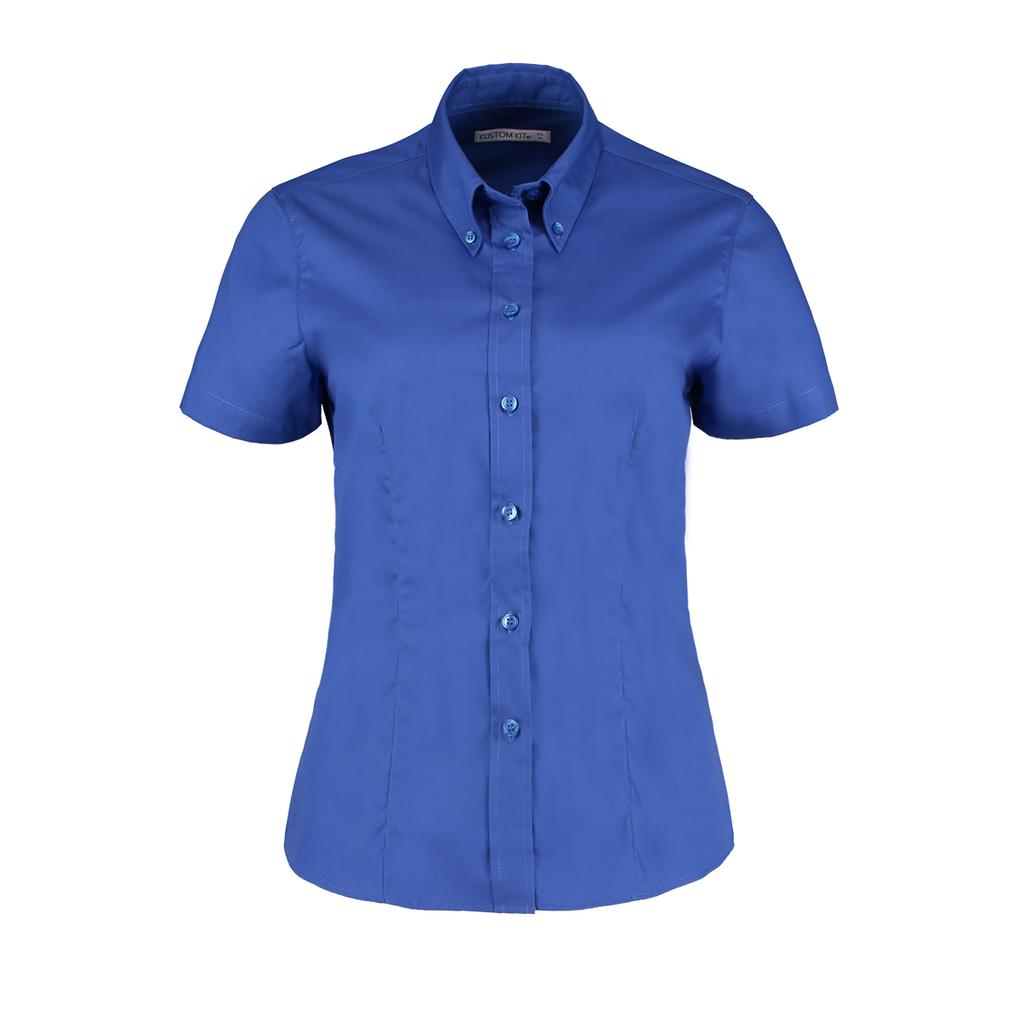 Kustom Kit Ladies Corporate Oxford Short Sleeve Shirt