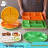 Durable Melamine Compartment Plate for Restaurants, Schools, and Canteens