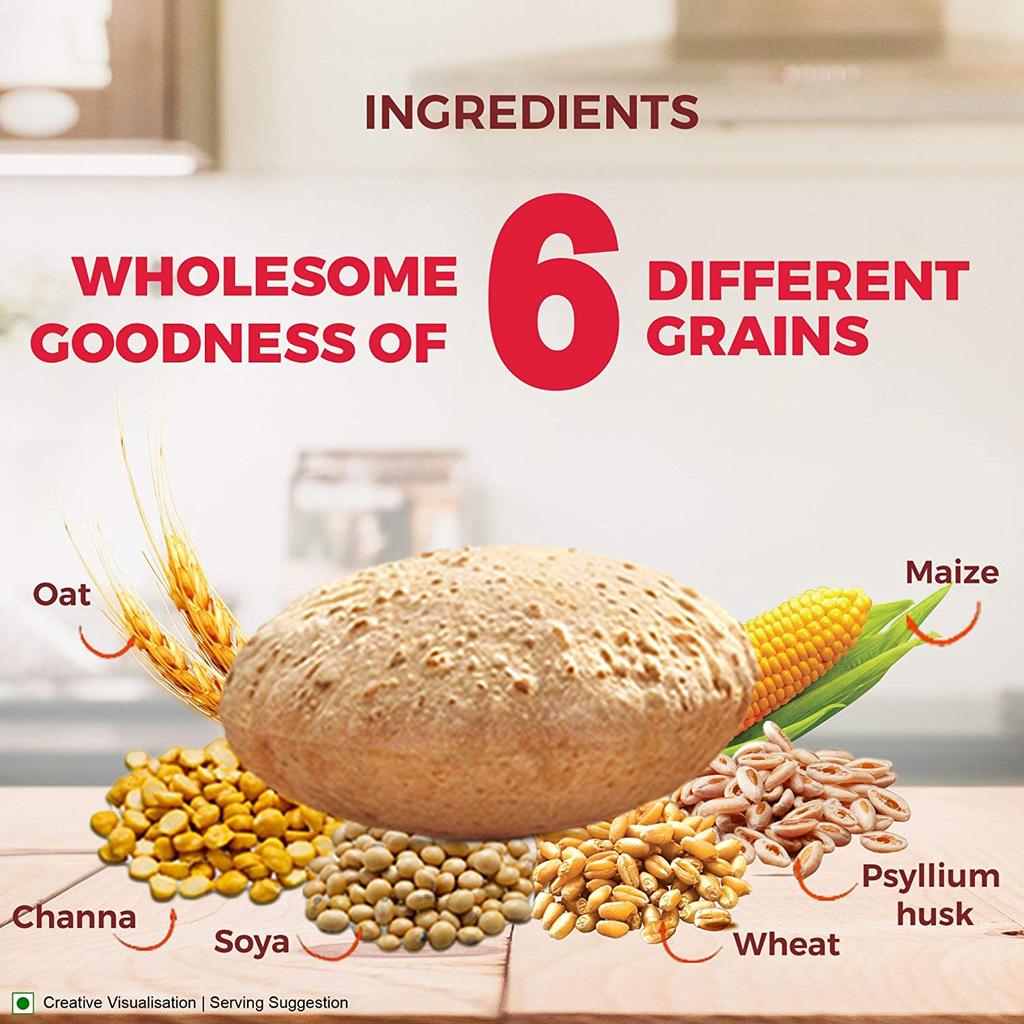 Ashirvaad Atta with Multigrains, 5kg Pack, The High Fibre Atta