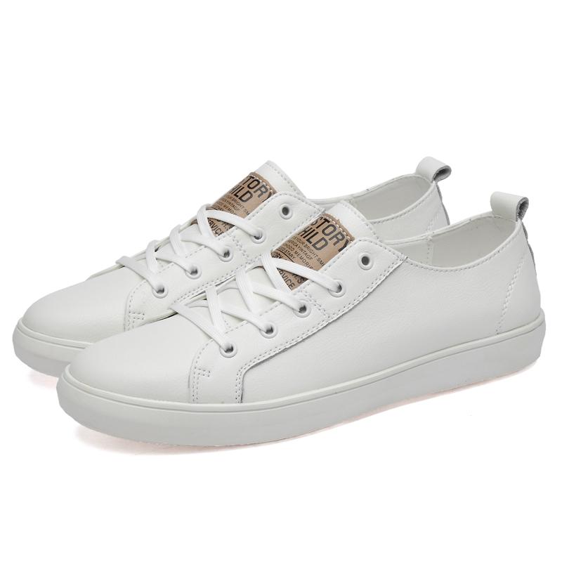 

Высококачественная мужская кожаная обувь, удобные кроссовки, модная дизайнерская мужская обувь, мягкая натуральная кожа, универсальная обувь для скейтборда 45 белый