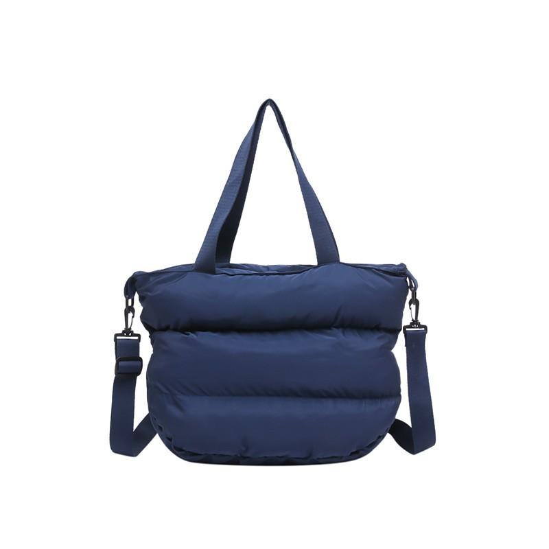 Large-capacity Cotton Clothes Cross-body Bag Women's New All-matching Cloud Down Single-shoulder Commuting Tote