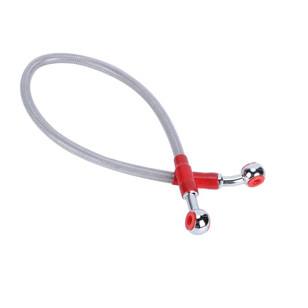 

45 90cm Universal Motorcycle Brake Oil Hose Fuel Tube Line Fitting Stainless Steel Braided Gray