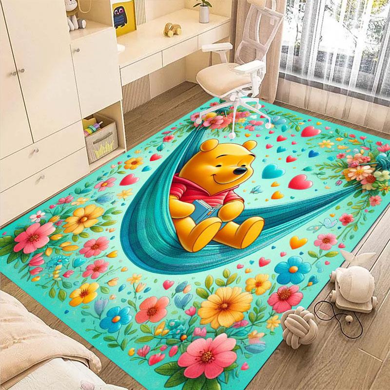 

Pink Winnie The Pooh and Eeyore Pattern Rug - Non-slip Kitchen Mat, Outdoor Rug, Home and Bedroom Decor, Yoga Mat, Birthday Gift 60x90cm