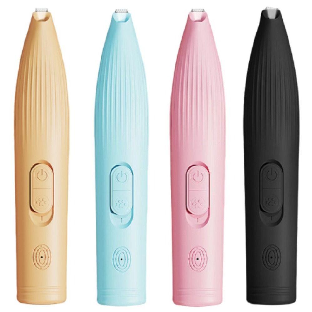 Portable Pet Electric Hair Trimmer Waterproof Low Noise Pet Paw Hair Clipper Comfortable Grip with Clean Brush Cat Paw Shaver
